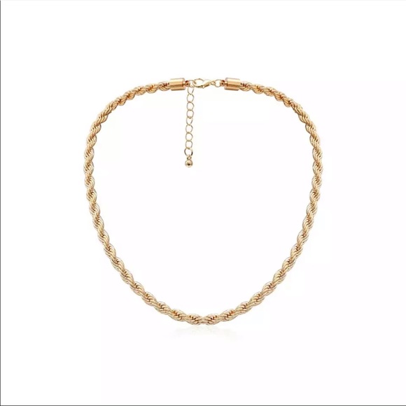 New 18k Gold Cuban Twisted Necklace - Picture 5 of 6